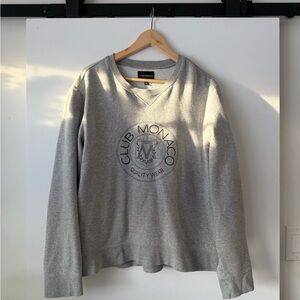 Club Monaco Light Gray Crest Crewneck Sweater